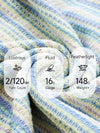 COMOBOCA Women's Pastel Marled Stripe Openwork Knit T-Shirt