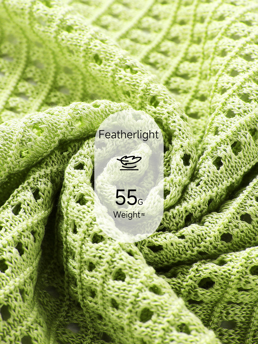 COMOBOCA Women's Openwork Knit Triangle Shoulder Wrap Scarf