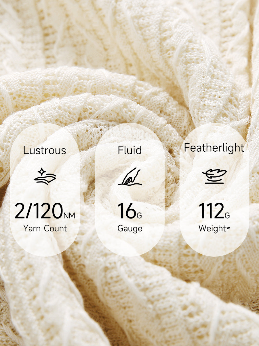 COMOBOCA Women's Textured Openwork Knit Sweater Vest