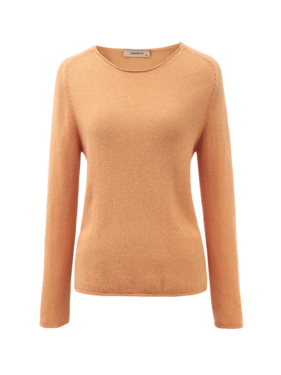 COMOBOCA 100% Cashmere Women's Loose Knit Sweater
