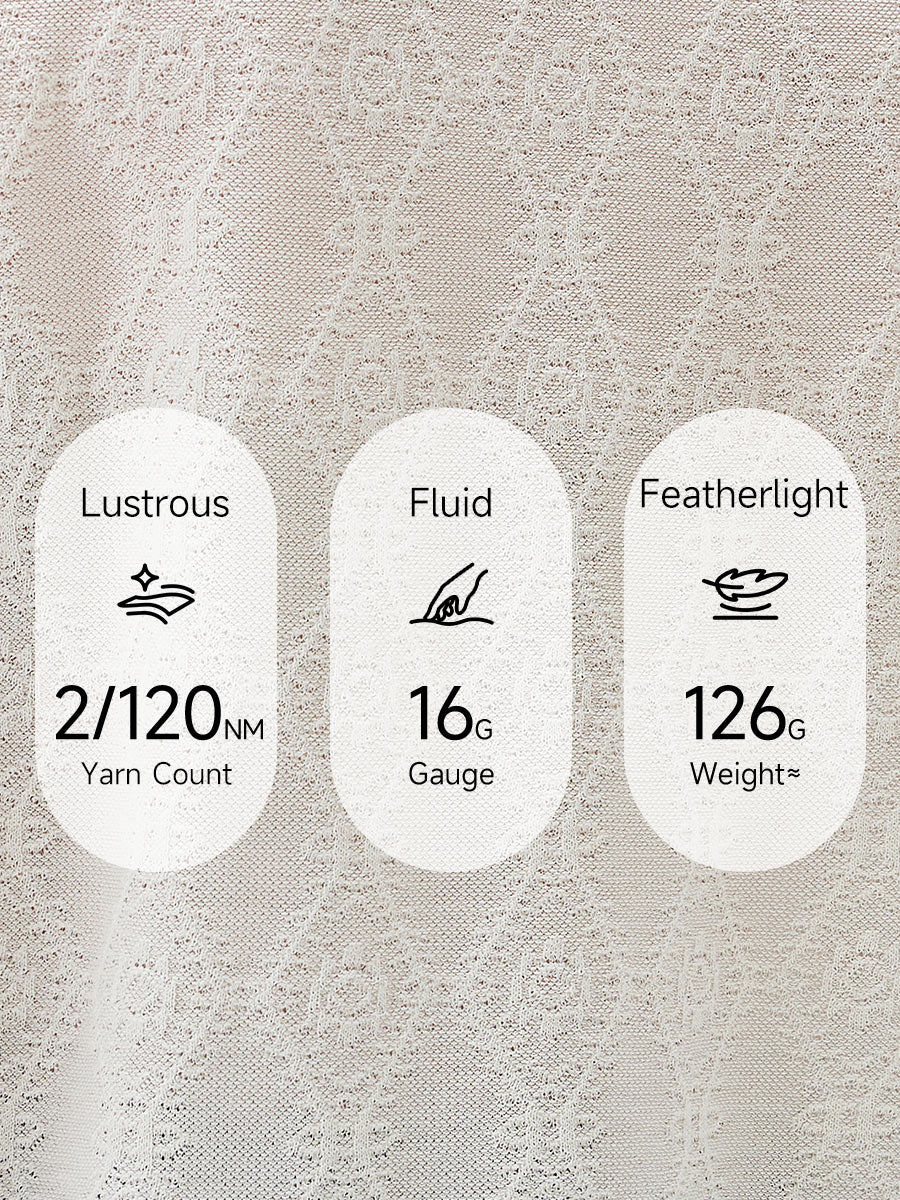 COMOBOCA Women's Textured Sheer Knit Round Neck Sweater