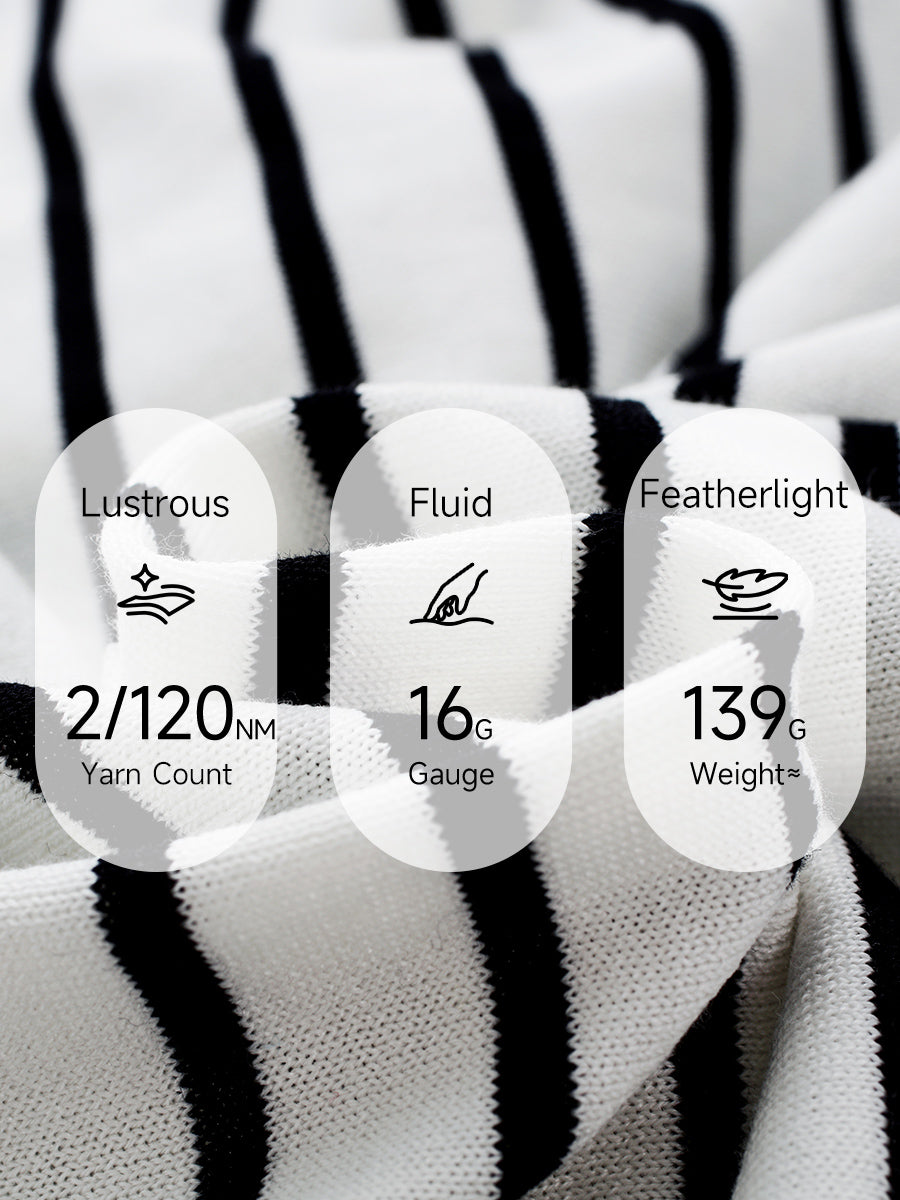 COMOBOCA Women's Striped Short Sleeve Knit Cardigan