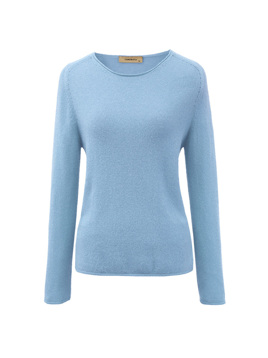 100% Cashmere Women's Loose Knit Sweater – COMOBOCA