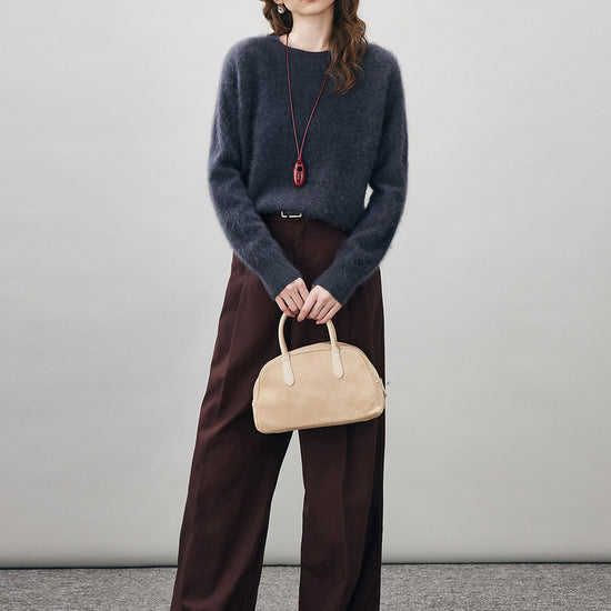 COMOBOCA Women's Wool Seamless Brushed Knit Sweater