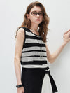 COMOBOCA Women's Crochet Knit Stripe Tank Top