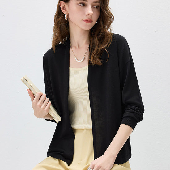COMOBOCA Women's Open Front Knit Cardigan