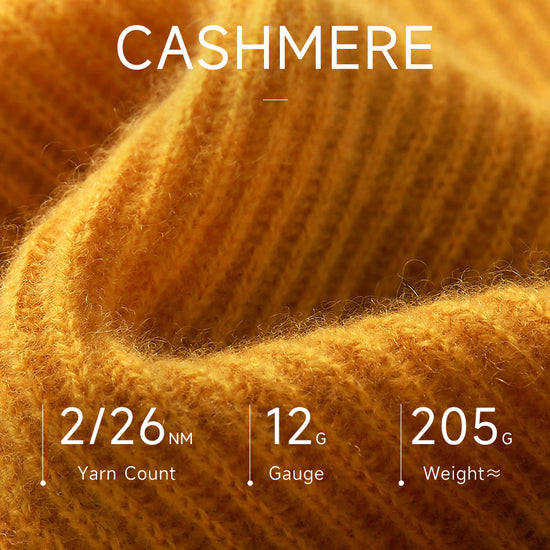 COMOBOCA 100% Cashmere Women's V-Neck Ribbed Knit Sweater