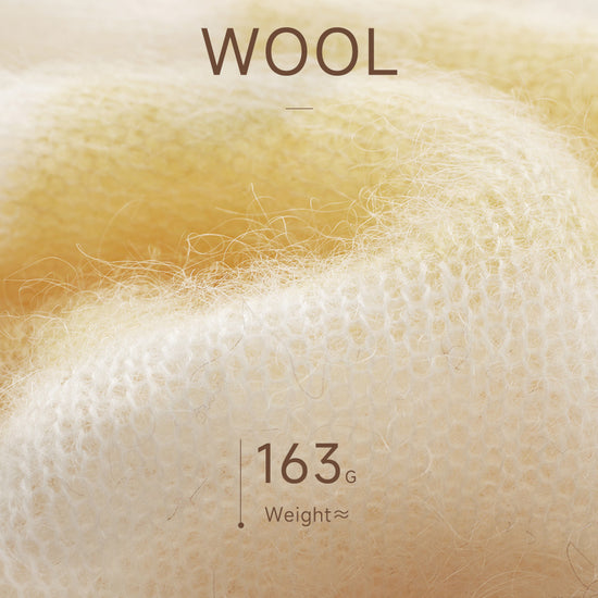 COMOBOCA Women's Mohair Striped Round Neck Sweater