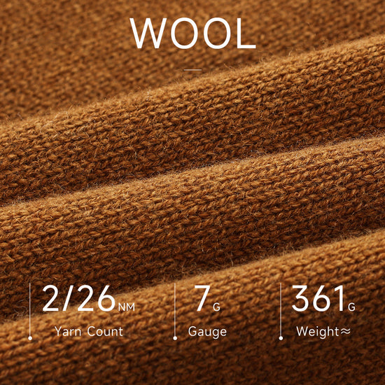 COMOBOCA 100% Wool Women's V-Neck Cable Knit Sweater