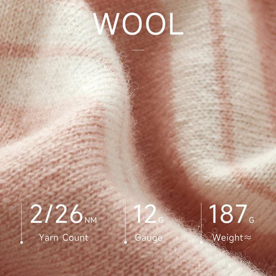 COMOBOCA 100% Wool Kids' Striped Heart Round Neck Sweater