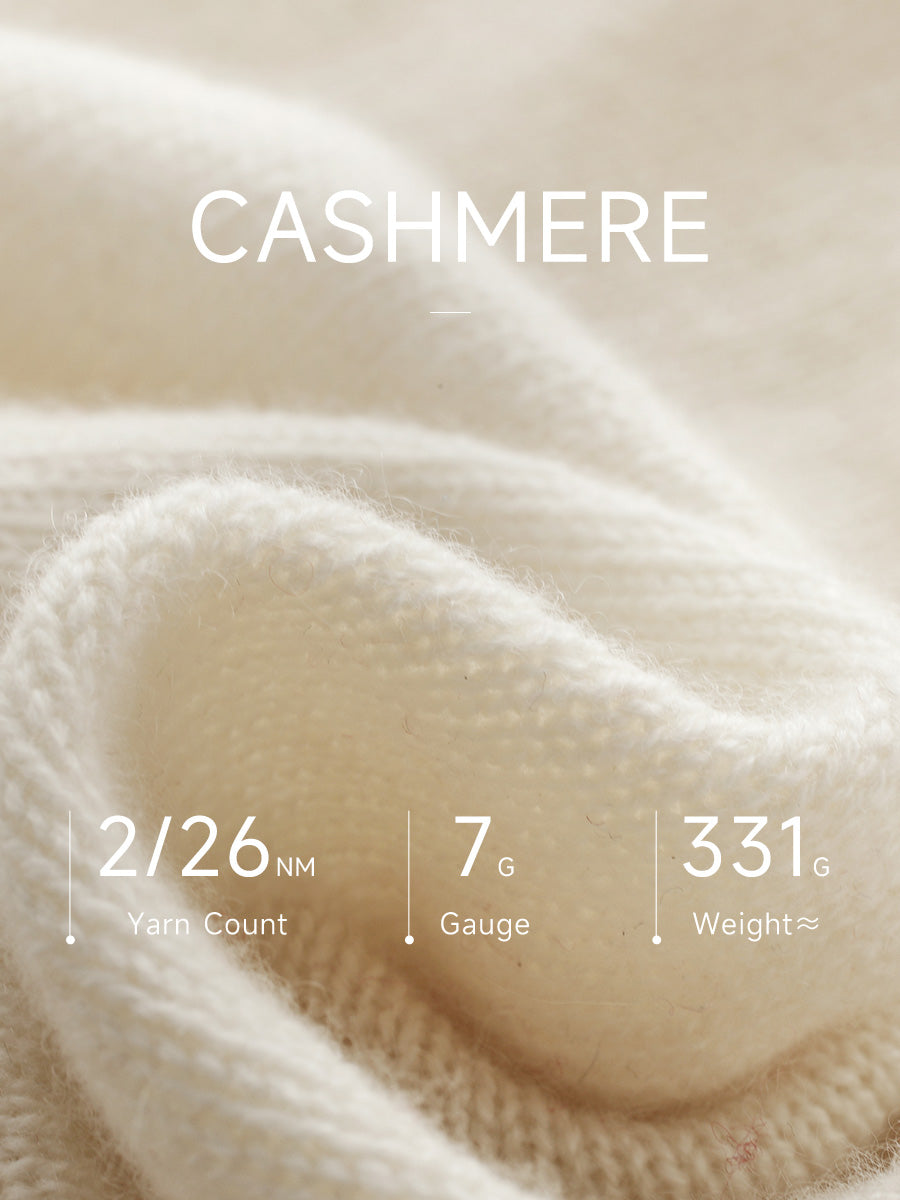 COMOBOCA 100% Cashmere Women's Cable Knit Colorful Accents Sweater