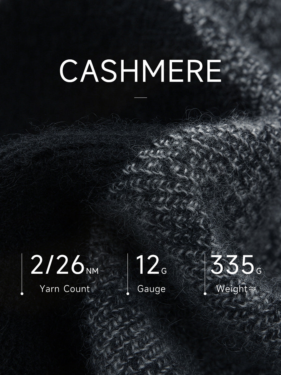 COMOBOCA 100% Cashmere Women's Geometric Turtleneck Sweater