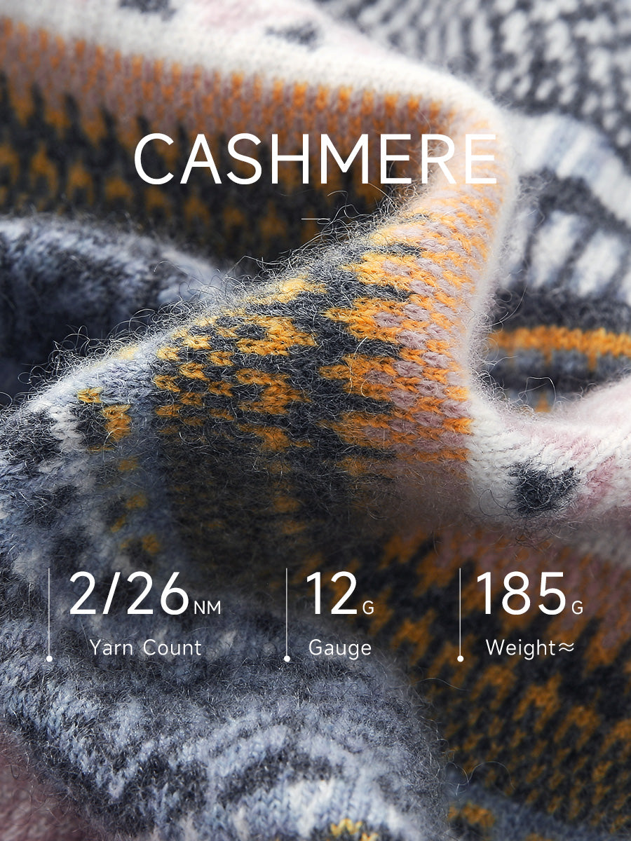 COMOBOCA 100% Cashmere Women's Striped Knit Vest