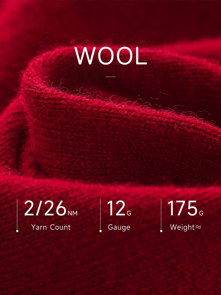 COMOBOCA 100% Wool Kids' Argyle Pattern Round Neck Sweater