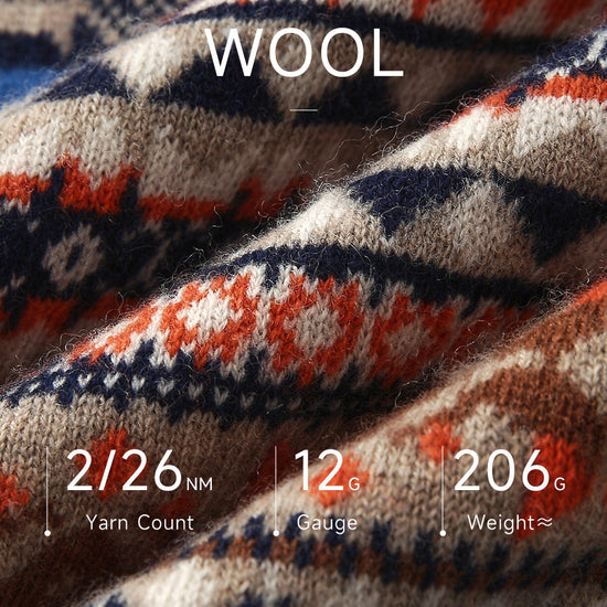 COMOBOCA 100% Wool Women's Fair Isle Knit Vest