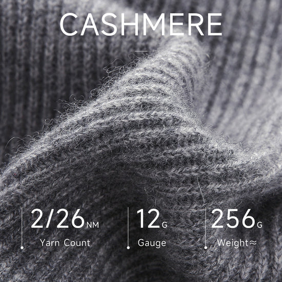 COMOBOCA 100% Cashmere Women's Color Block Ribbed Knit Sweater