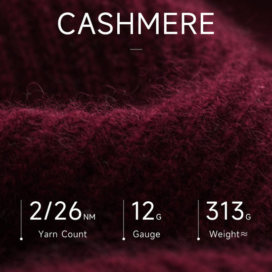 COMOBOCA 100% Cashmere Women's Ribbed Knit Hoodie