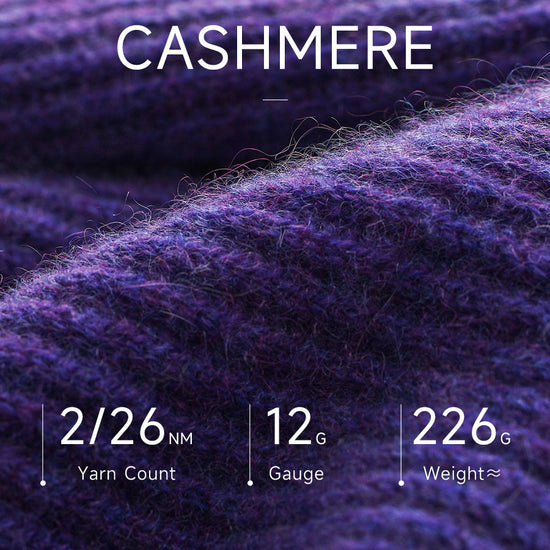 COMOBOCA 100% Cashmere Women's Ribbed Round Neck Sweater