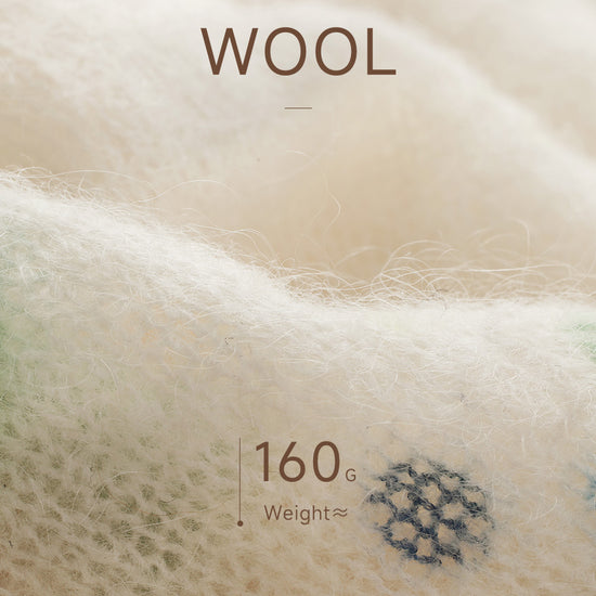 COMOBOCA Women's Sequined Floral Printed Round Neck Sweater