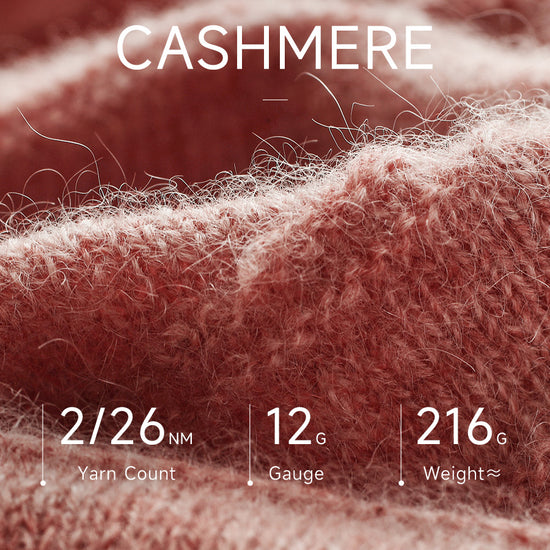 COMOBOCA 100% Cashmere Women's Ribbed Faux Knit Cardigan Sweater