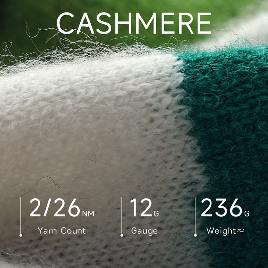 COMOBOCA 100% Cashmere Women's Abstract Pattern Round Neck Sweater