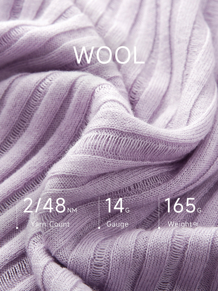 COMOBOCA Women's Ribbed Round Neck Knit Sweater