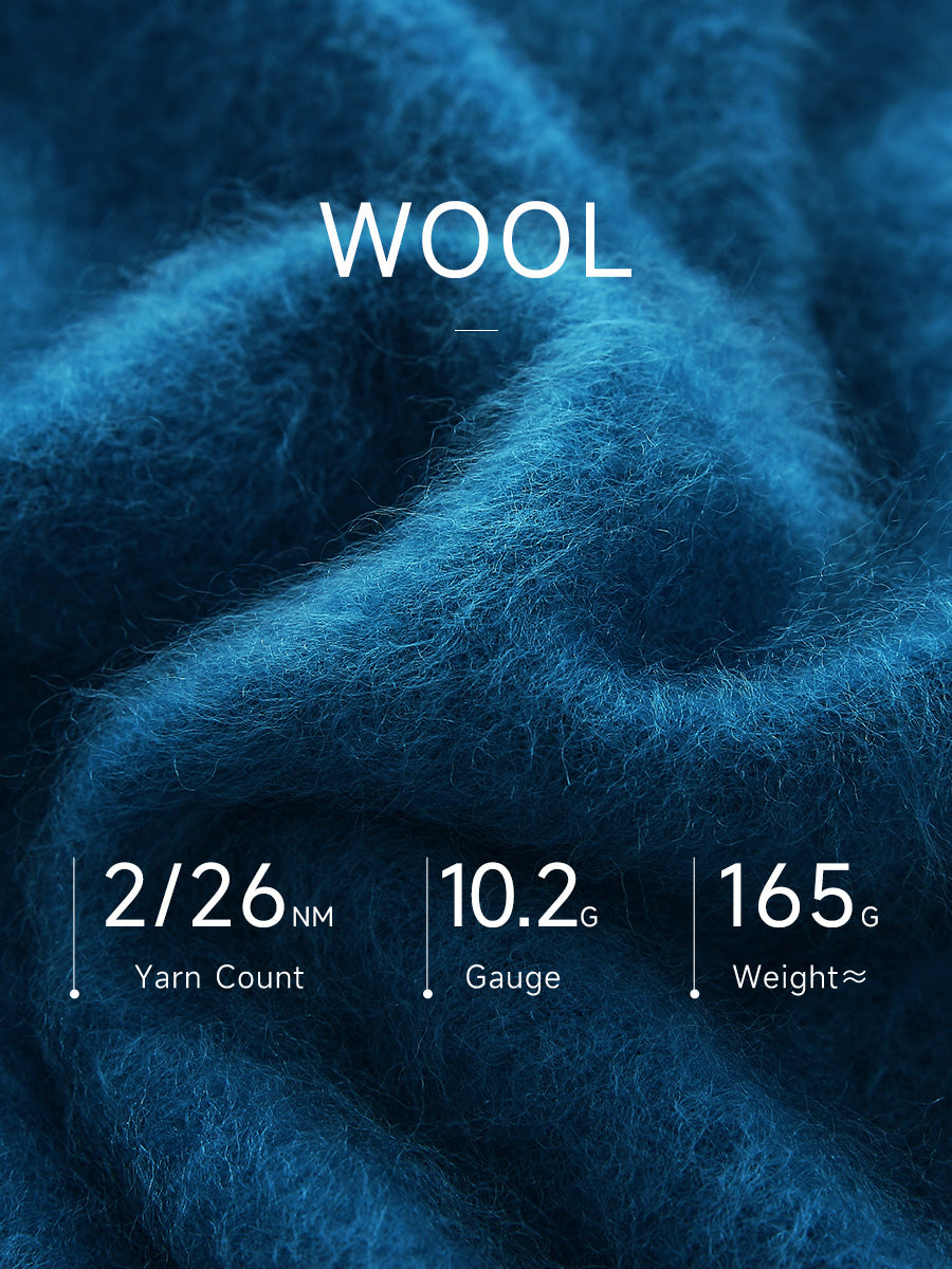 COMOBOCA Women's Wool Seamless Brushed Half Sleeve Knit Sweater