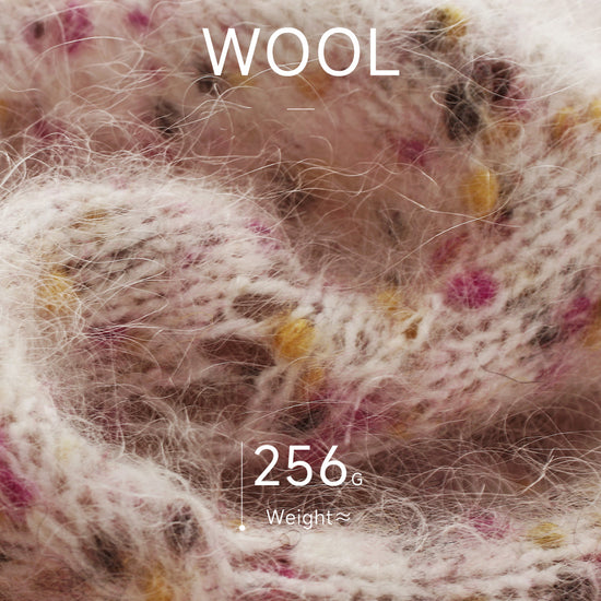 COMOBOCA Women's Speckled Lace Knit Round Neck Sweater