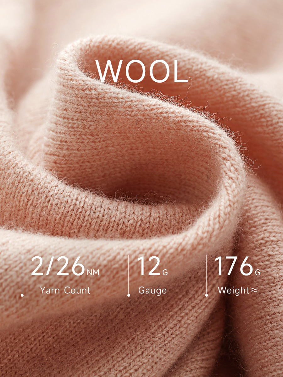 COMOBOCA 100% Wool Kids' Panda Pattern Round Neck Sweater