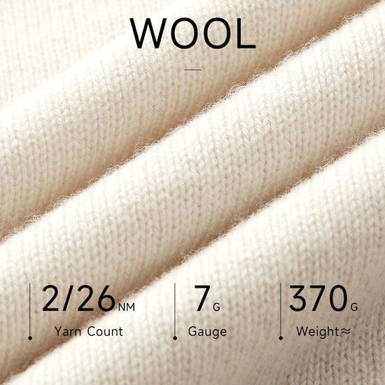 COMOBOCA 100% Wool Women's Contrast Trim Knit Sweater