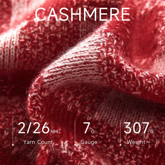 COMOBOCA 100% Cashmere Women's Checkered Round Neck Sweater