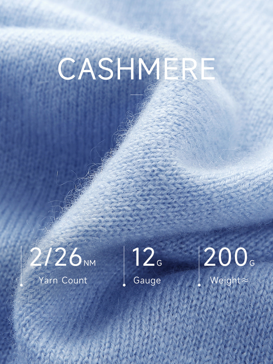 COMOBOCA 100% Cashmere Women's Contrast Trim Button Front Sweater