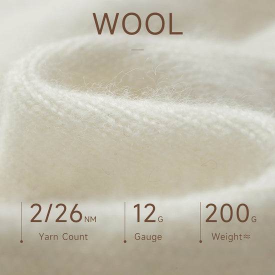 COMOBOCA 100% Wool Kids' Cable Knit Round Neck Sweater