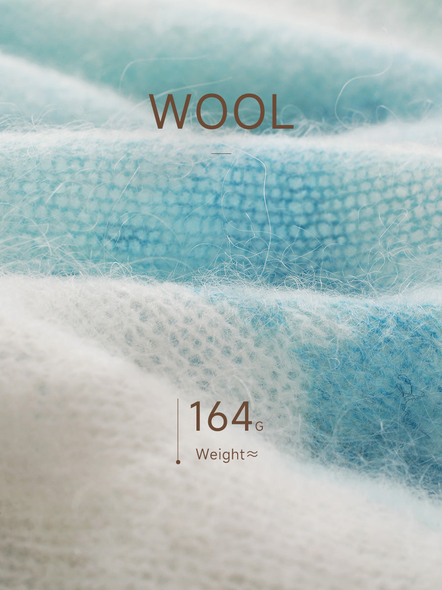 COMOBOCA Women's Heart Printed Round Neck Sweater