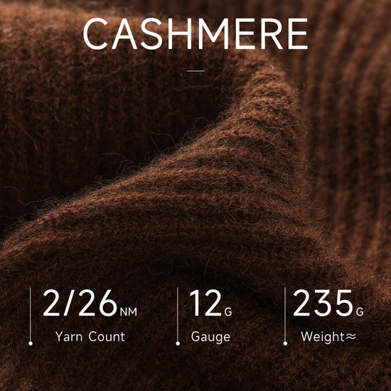 COMOBOCA 100% Cashmere Women's Round Neck Button Ribbed Knit Sweater