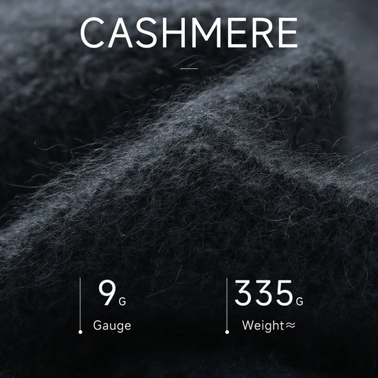 COMOBOCA 100% Cashmere Women's Ribbed Knit Hoodie