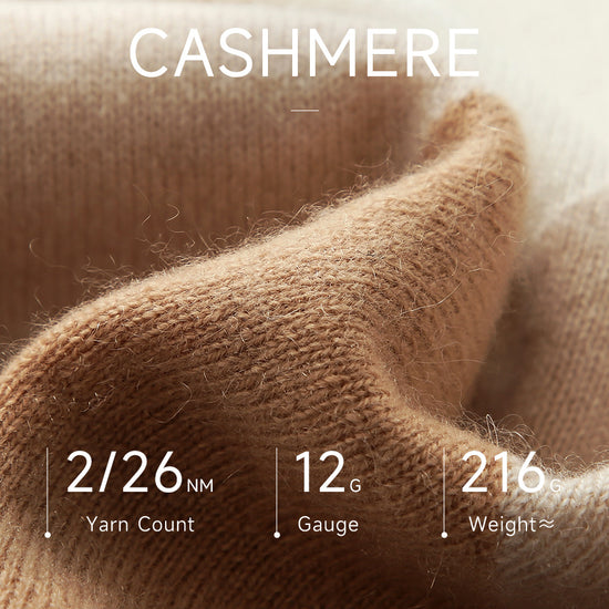 COMOBOCA 100% Cashmere Women's Turtleneck Geometric Ribbed Sweater