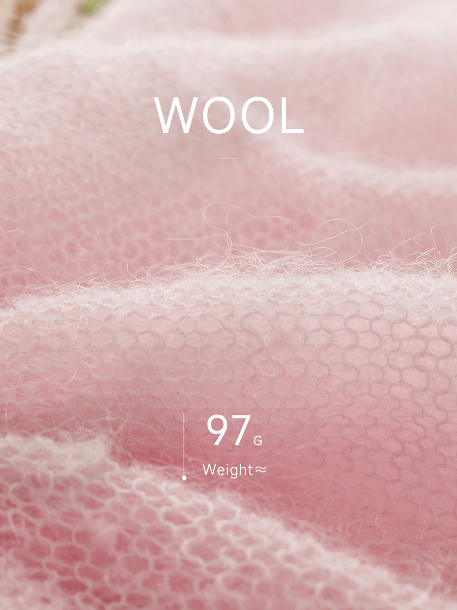 COMOBOCA Women's Rainbow Striped Flared Sleeve Sweater