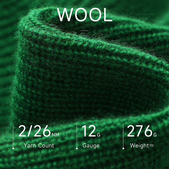 COMOBOCA 100% Wool Kids' Ribbed Zip Up Hooded Cardigan