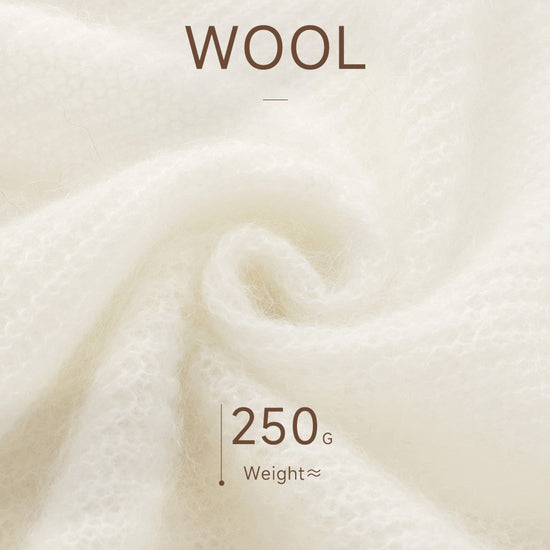 COMOBOCA Women's Mohair Fluffy Open Front Cardigan