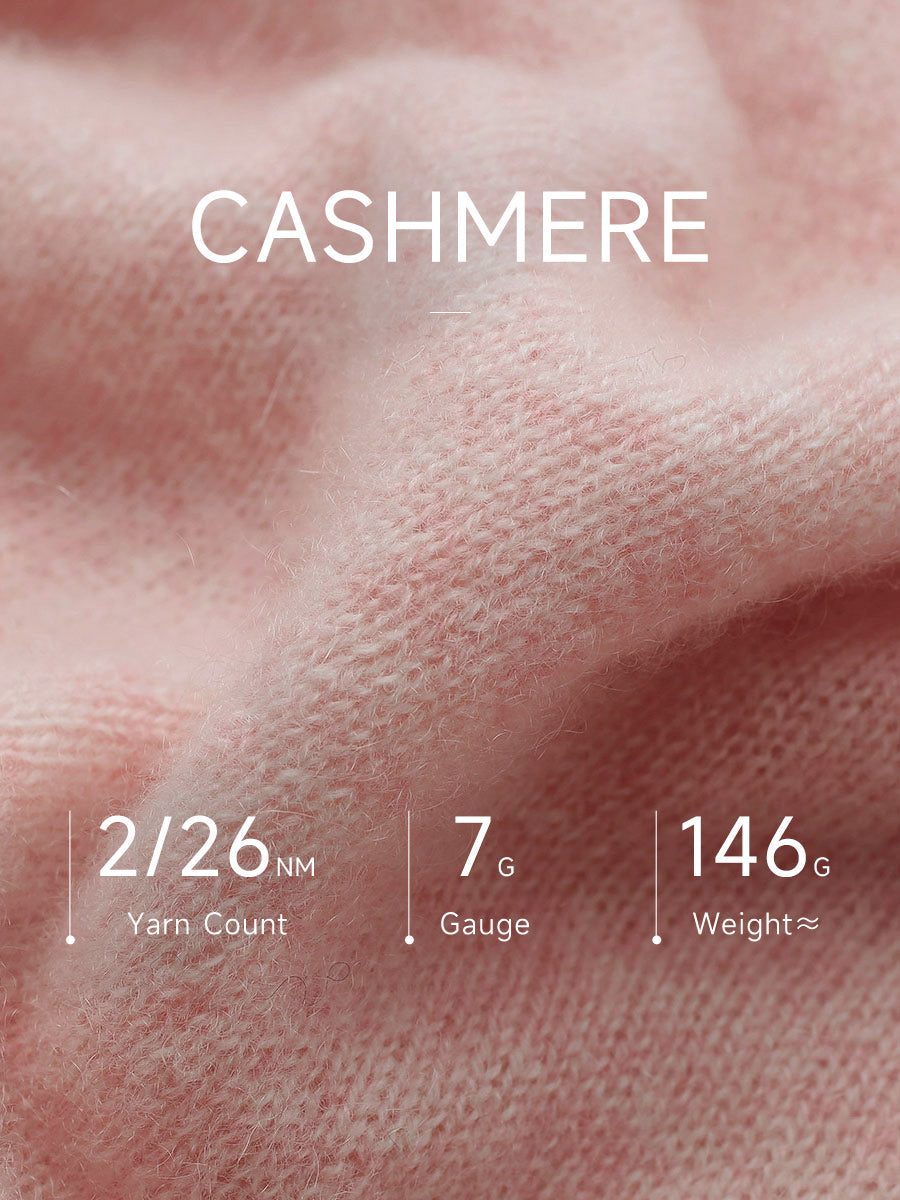 COMOBOCA 100% Cashmere Women's Mock Neck Knit Sweater