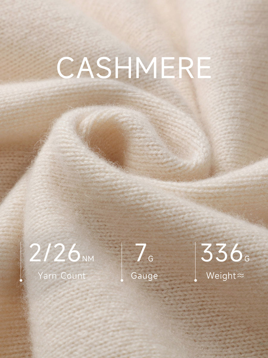 COMOBOCA 100% Cashmere Women's Turtleneck Cable Knit Sweater