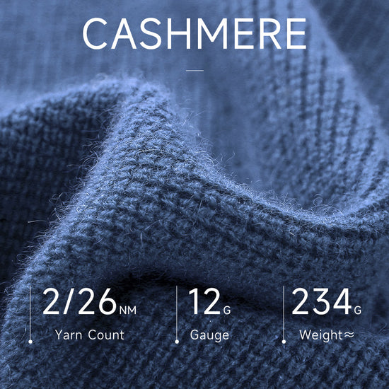 COMOBOCA 100% Cashmere Women's Crew Neck Fish Scale Inlay Sweater