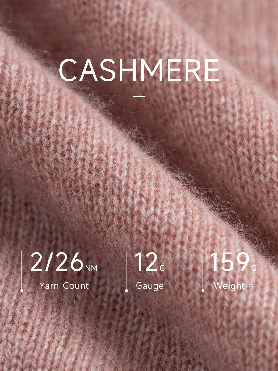 COMOBOCA 100% Cashmere Women's Round Neck Knit sweater