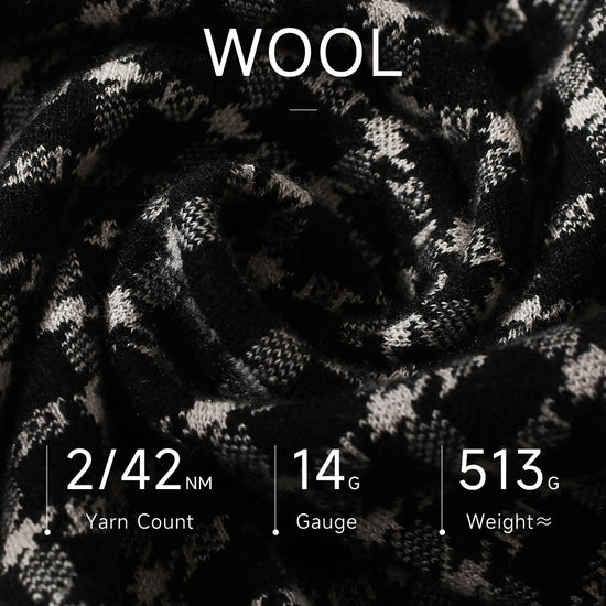 COMOBOCA Women's Plaid Wool Knit A Line Skirt