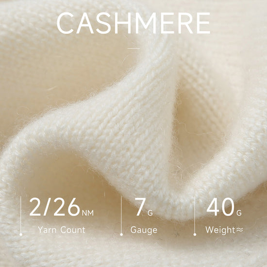 COMOBOCA 100% Cashmere Classic Slouchy Beanie