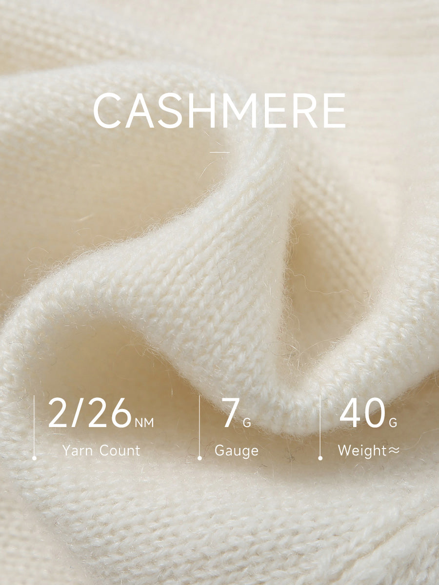 COMOBOCA 100% Cashmere Classic Slouchy Beanie