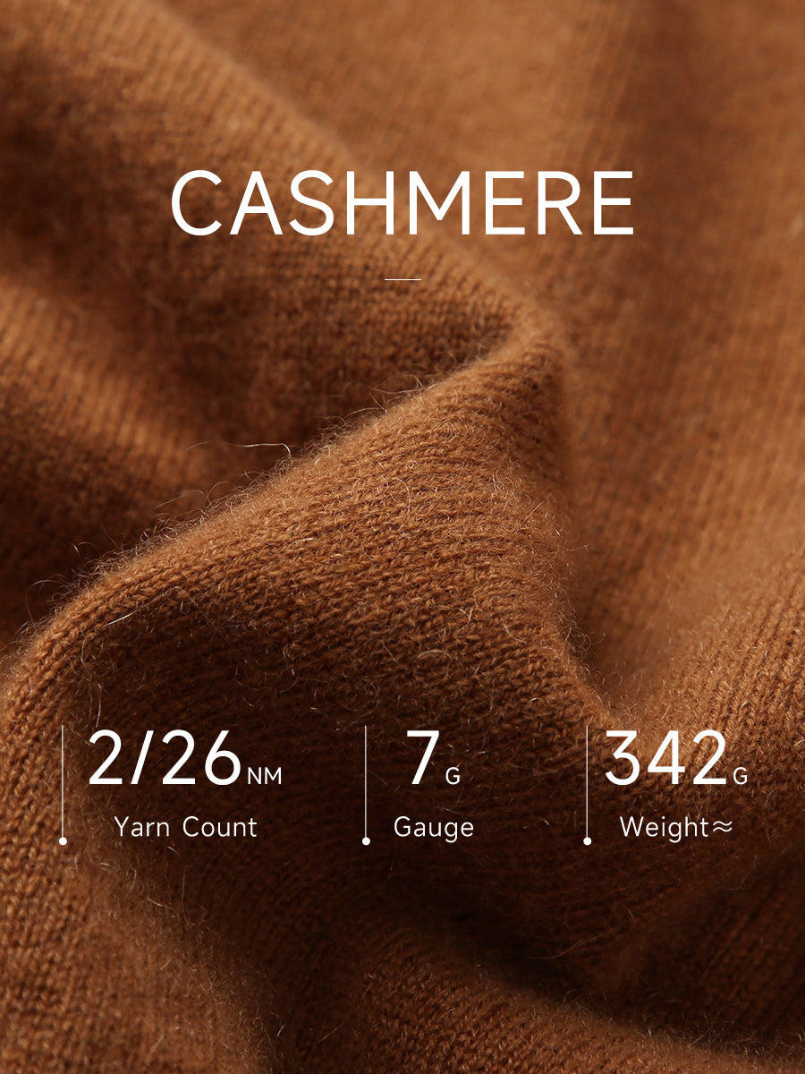 COMOBOCA 100% Cashmere Women's Turtleneck Cable Knit Sweater