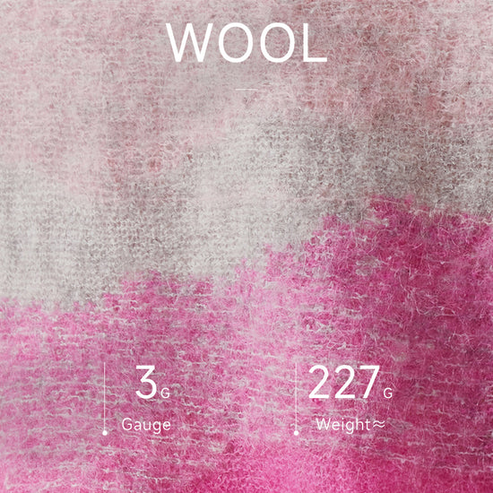 COMOBOCA Women's Mohair Crew Neck Gradient Knit Sweater