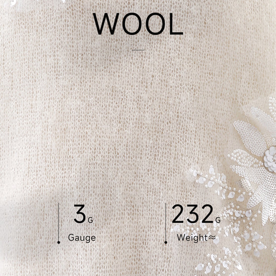 COMOBOCA Women's Mohair Embroidered Floral Sweater